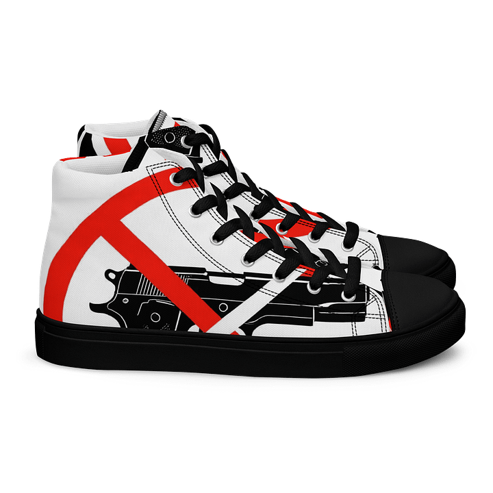 No Guns Allowed Women's High Top Canvas Shoes product image (2)