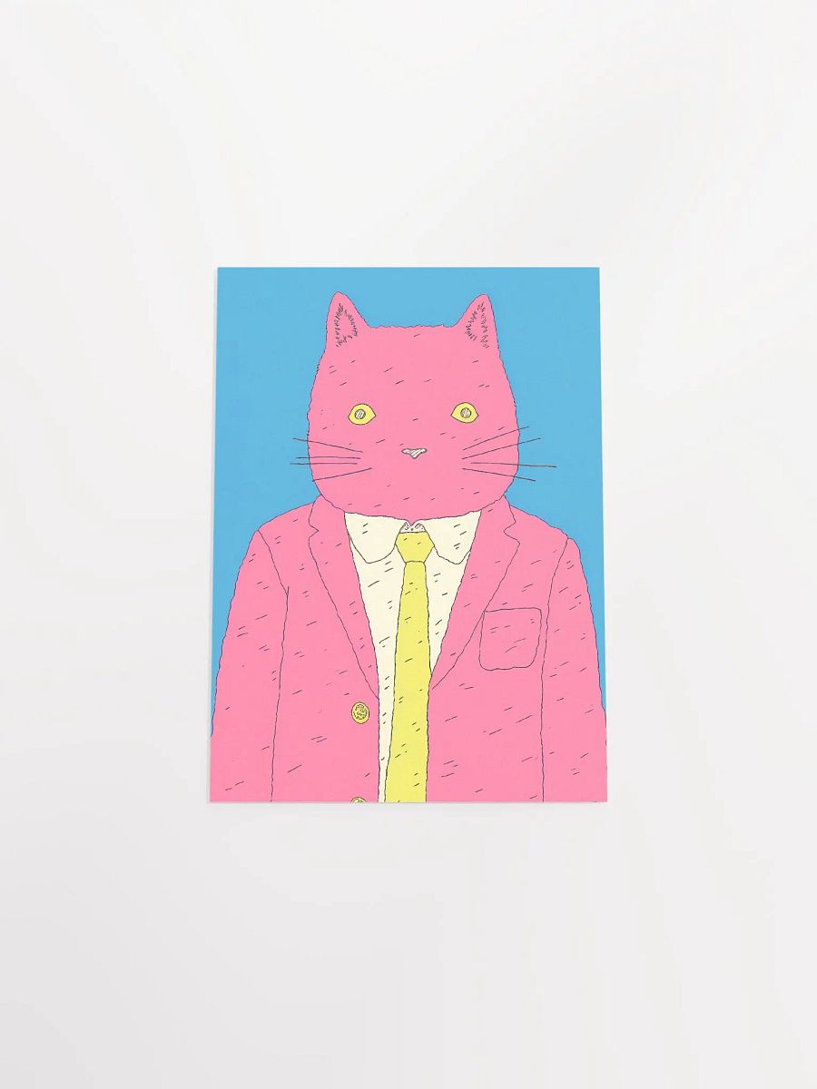 Mr. Whisker's Enterprise: The Pensive Professional Matte Print product image (4)