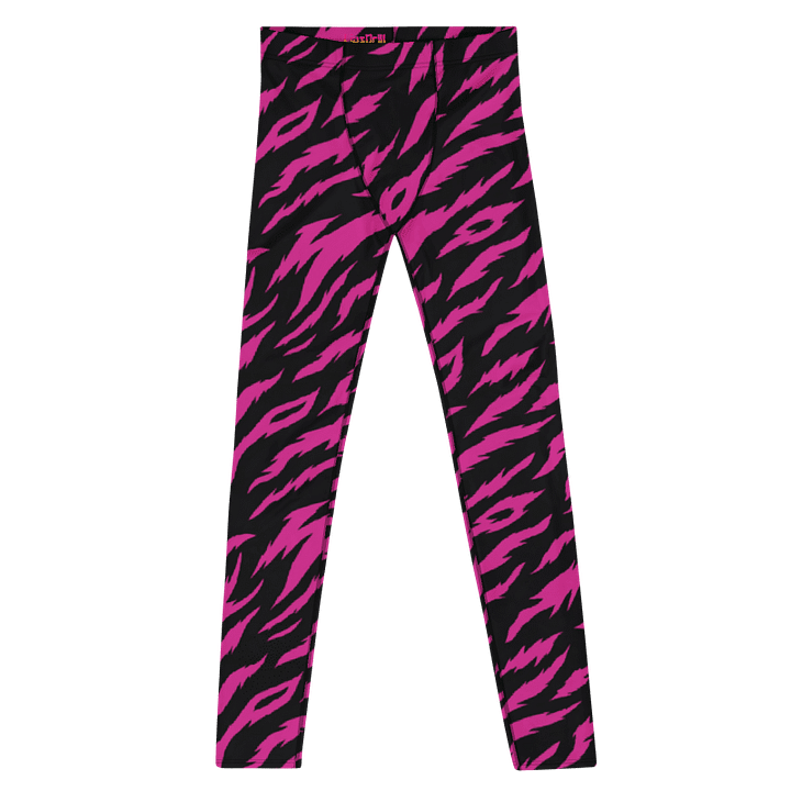 Wild Tiger Pink Stripes Men's Leggings product image (1)