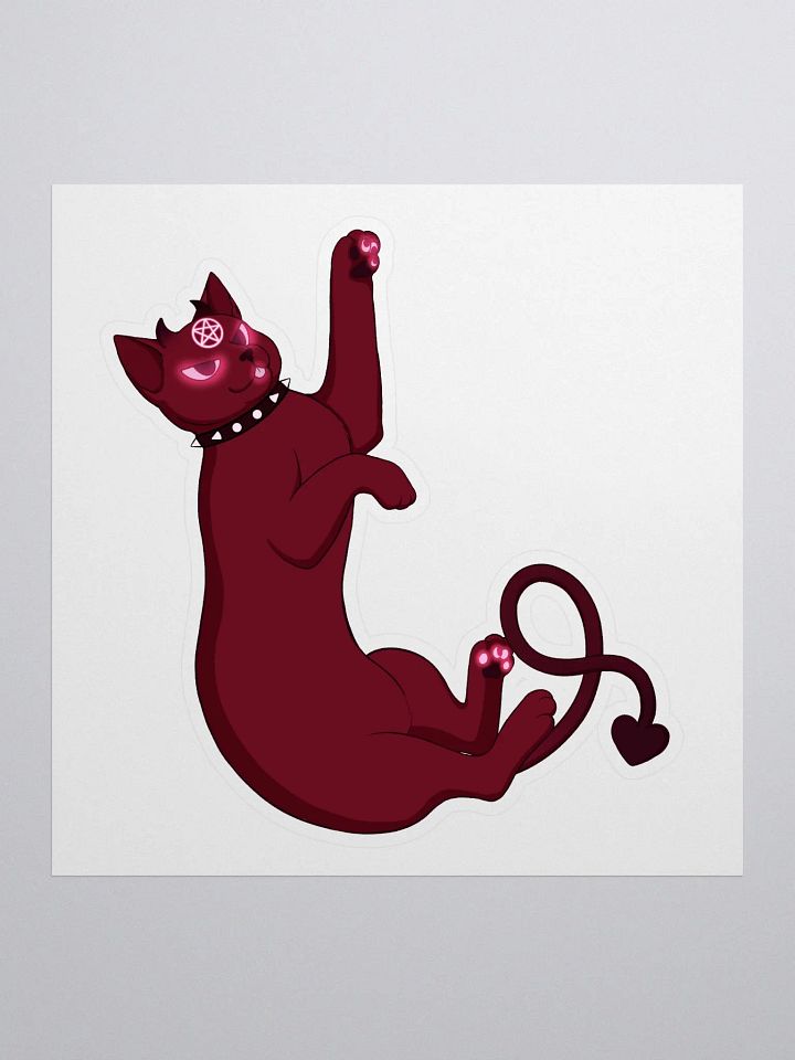 Bowtie Demon Cat Sticker product image (1)
