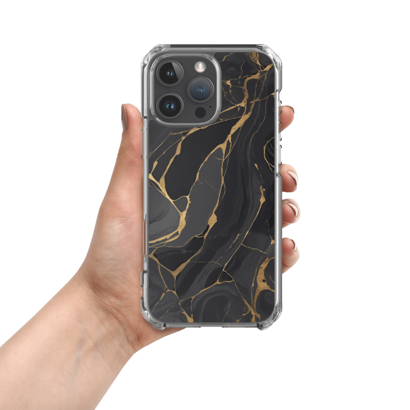 MagSafe® Clear Case for iPhone® – Ebon Gold Waves product image (13)