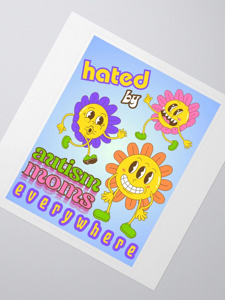 HATED BY AUTISM MOMS kiss-cut sticker product image (6)