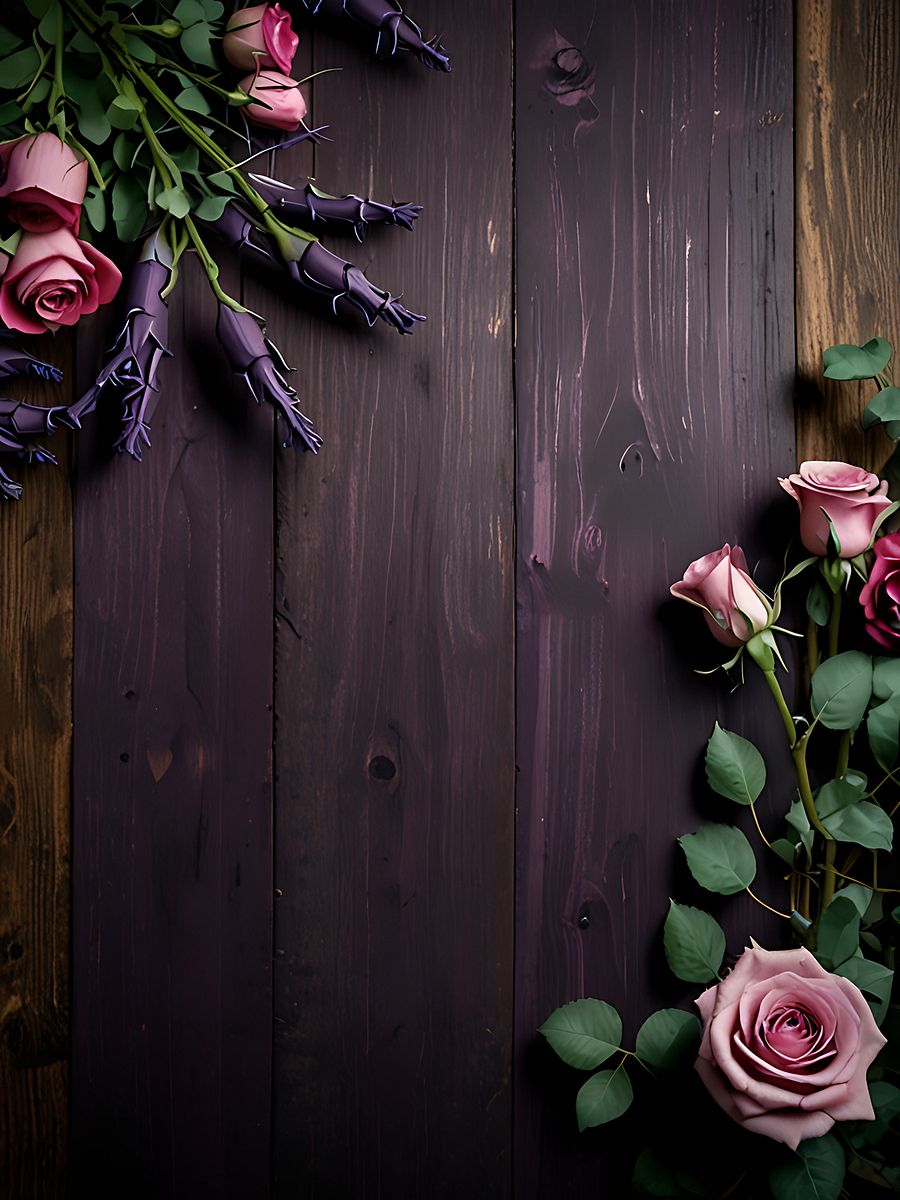 Gothic Wooden Table Social Media Background Template product image (1)
