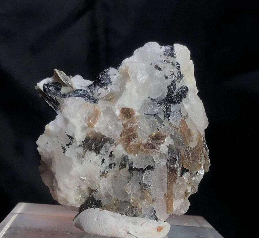 ORANGE SPESSARTINE GARNET WITH MICA & WHITE ALBITE FELDSPARS, 48 GRAM product image (4)