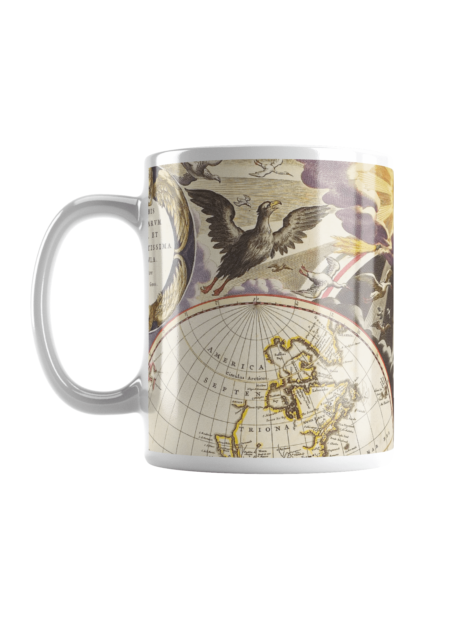 Antique World Map White Glossy Mug product image (6)