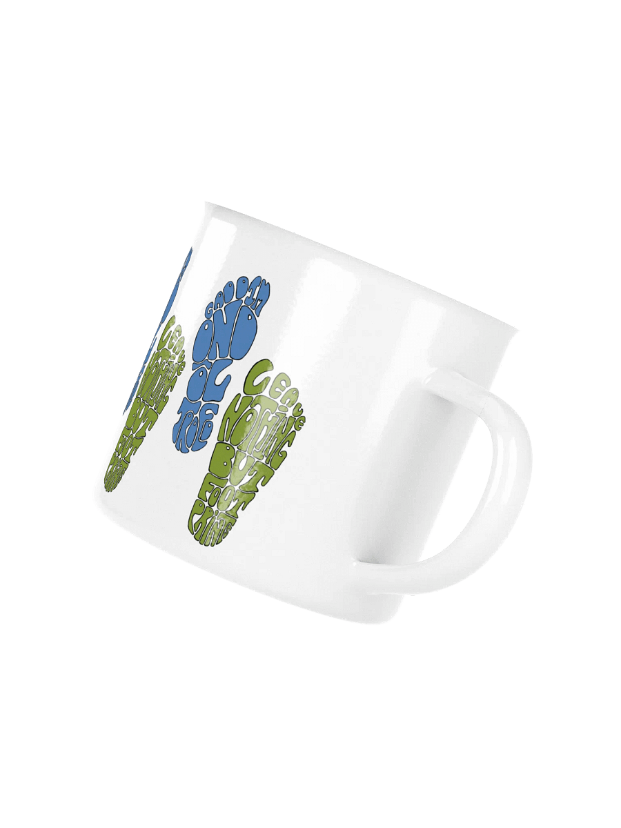 Bilingual Footprints enamel mug product image (3)