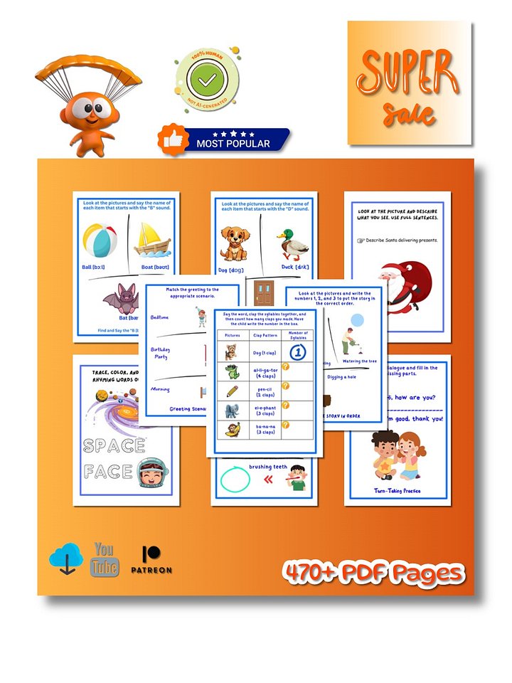 Kiddie Speak Printable Worksheets product image (1)