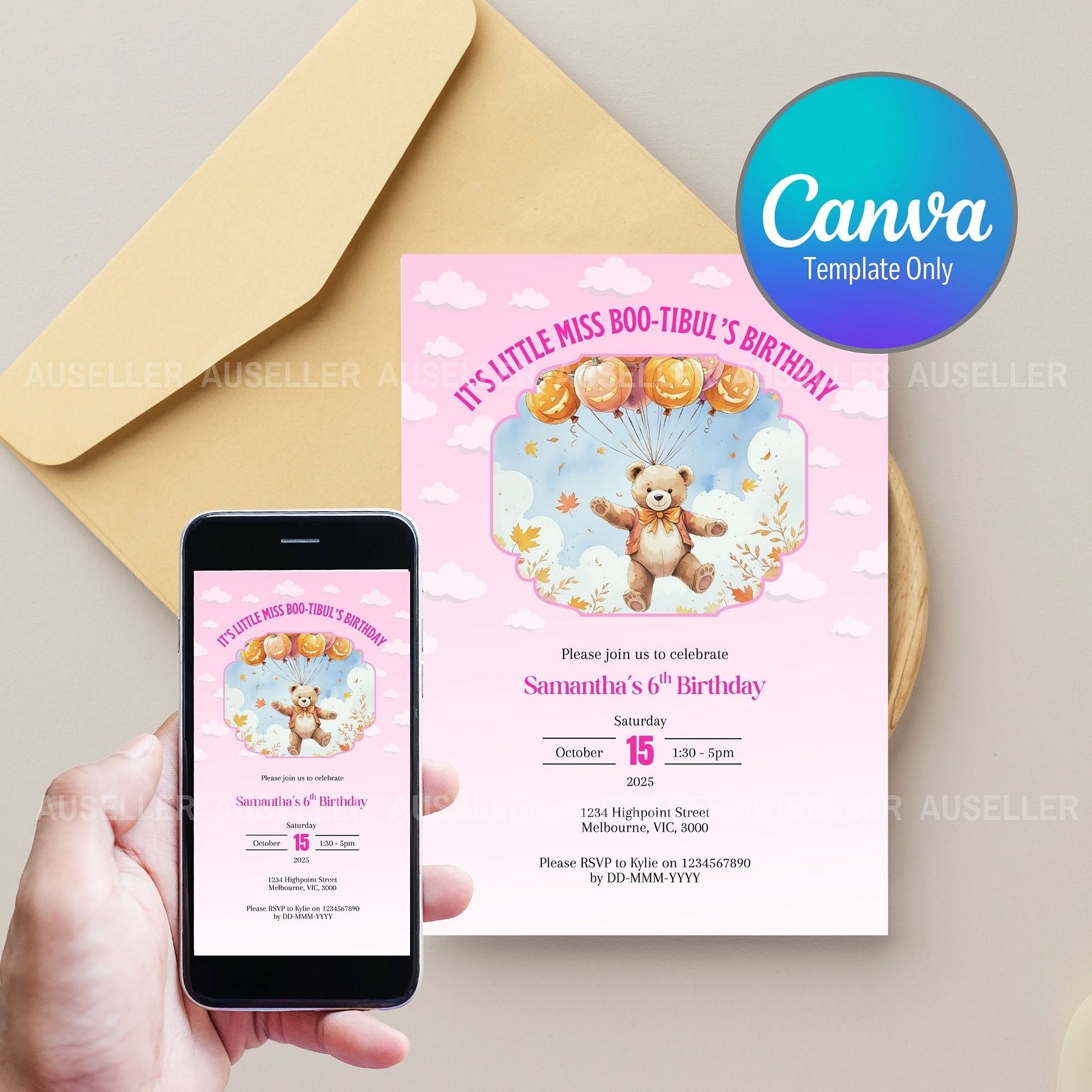 Little Miss Boo-tiful's Birthday Invitation product image (1)