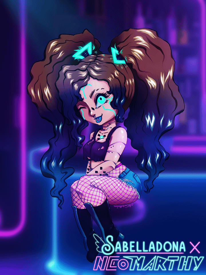 Chibi Neon Sticker product image (2)