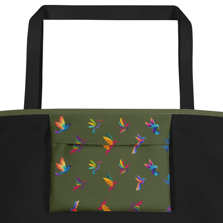 Rainbow Birds All-Over Tote Bag for hummingbird lovers product image (2)