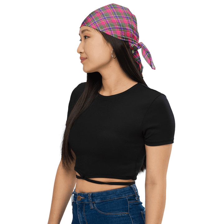 Pink and Purple Vintage Plaid Bandana product image (1)