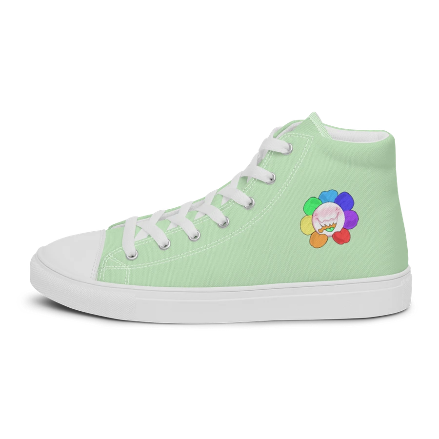 Pastel Green and White Flower Sneakers product image (7)