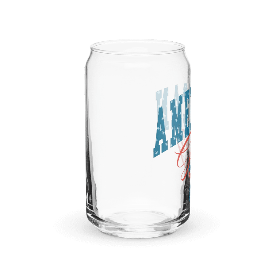 American Girly Print Glass Can Cup With Or Without Lid product image (8)