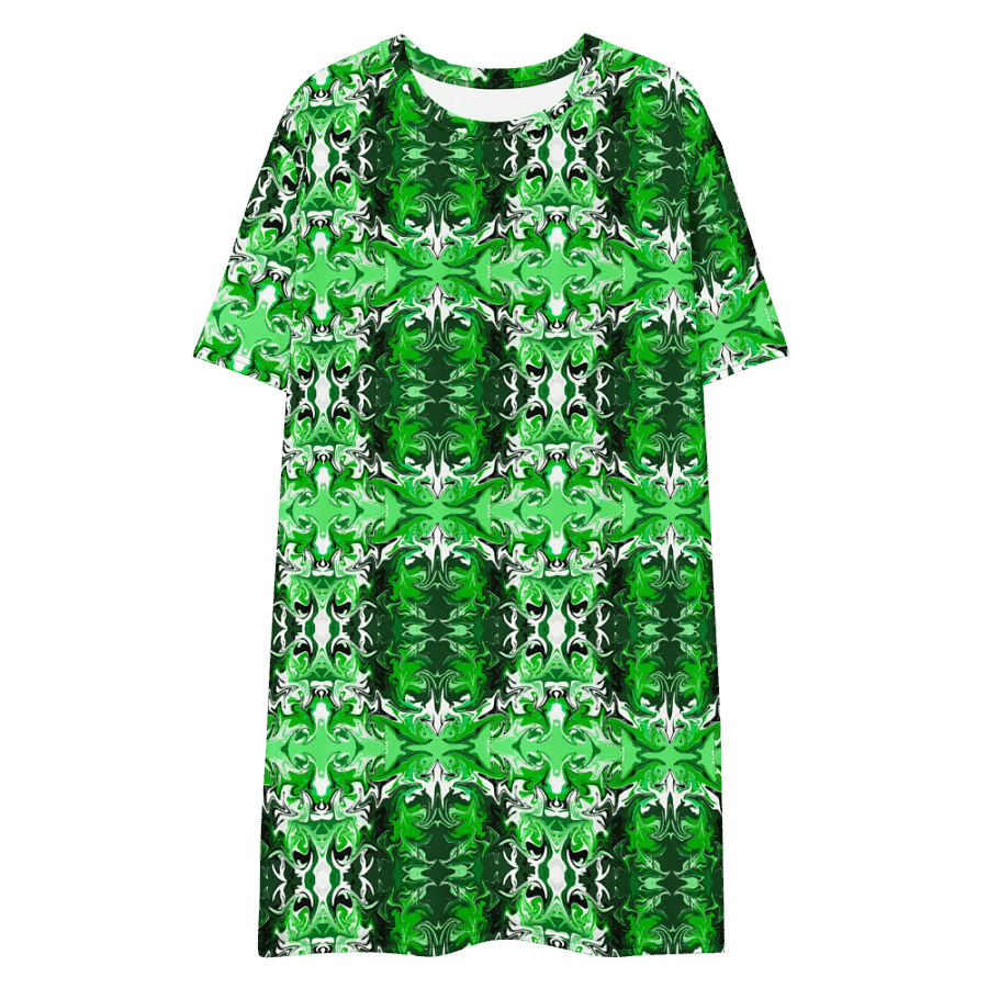 Green Swirl T-Shirt Dress product image (4)