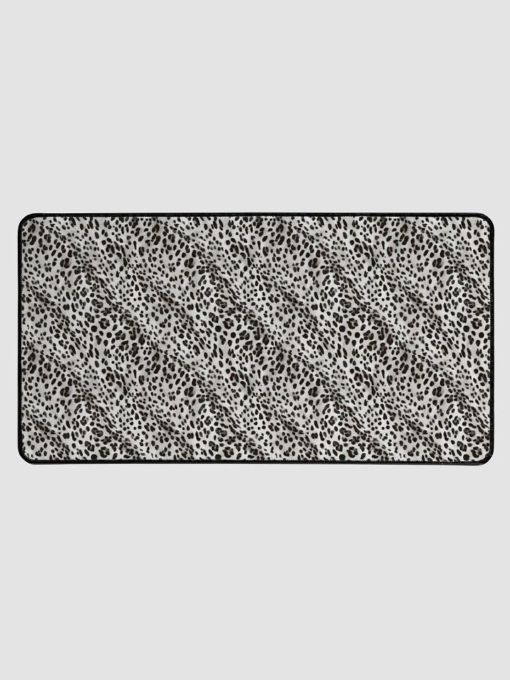 Grey Leopard desk Mat product image (1)