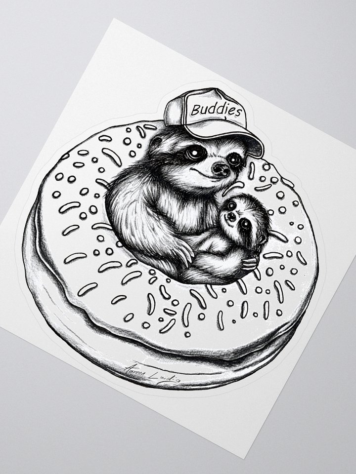 Donut Buddies Sloths Vinyl Sticker product image (2)