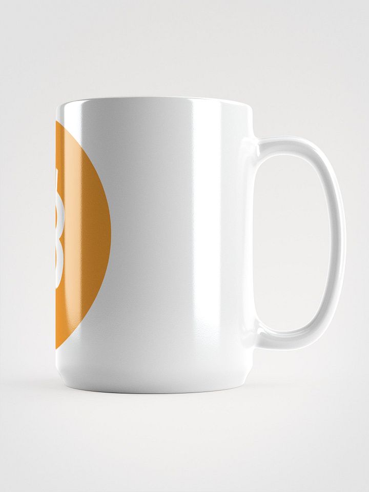 Bitcoin Symbol White Glossy Mug product image (1)