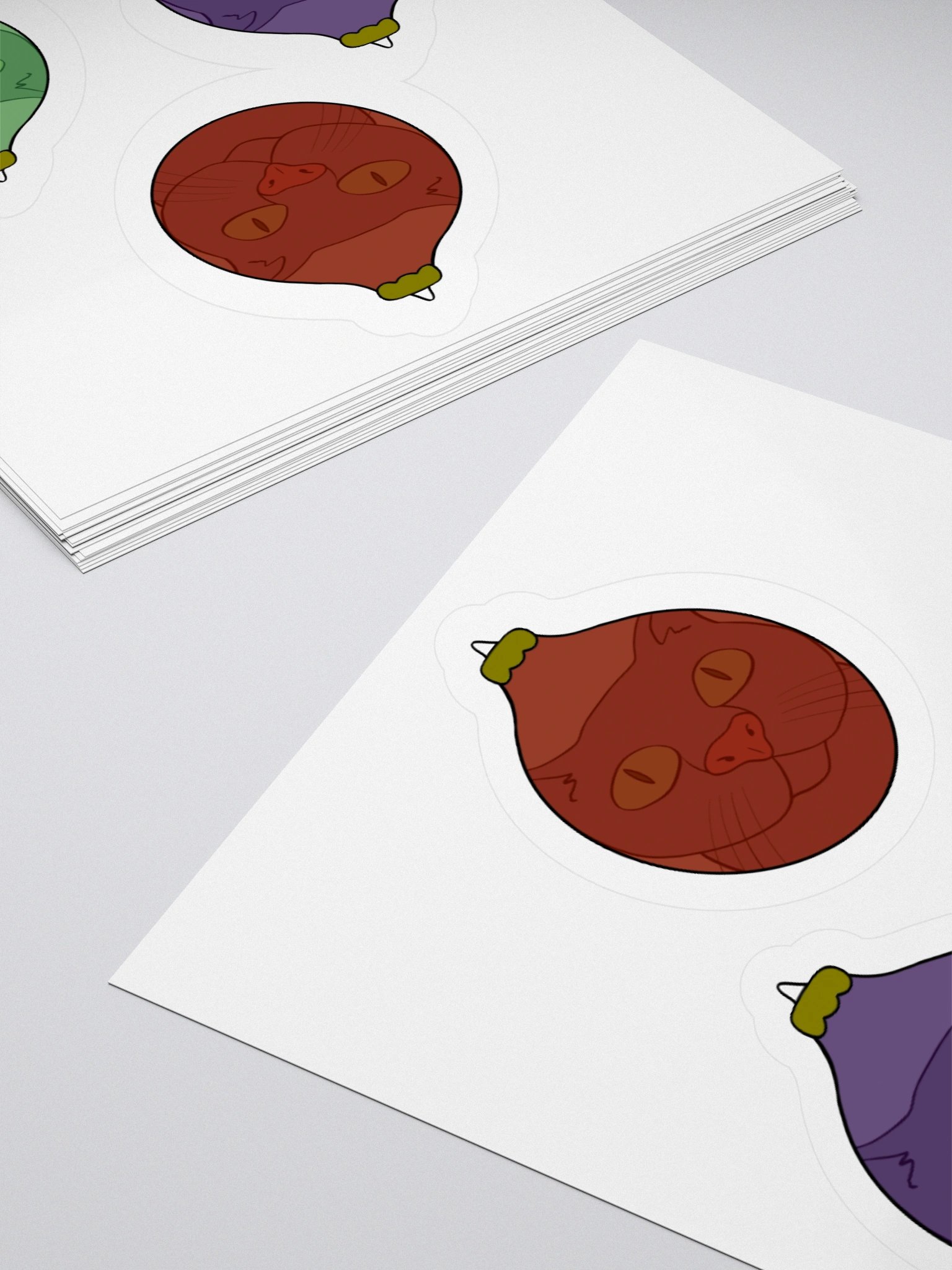 Curious Cat Christmas Kiss Cut Stickers (Mini set) product image (4)