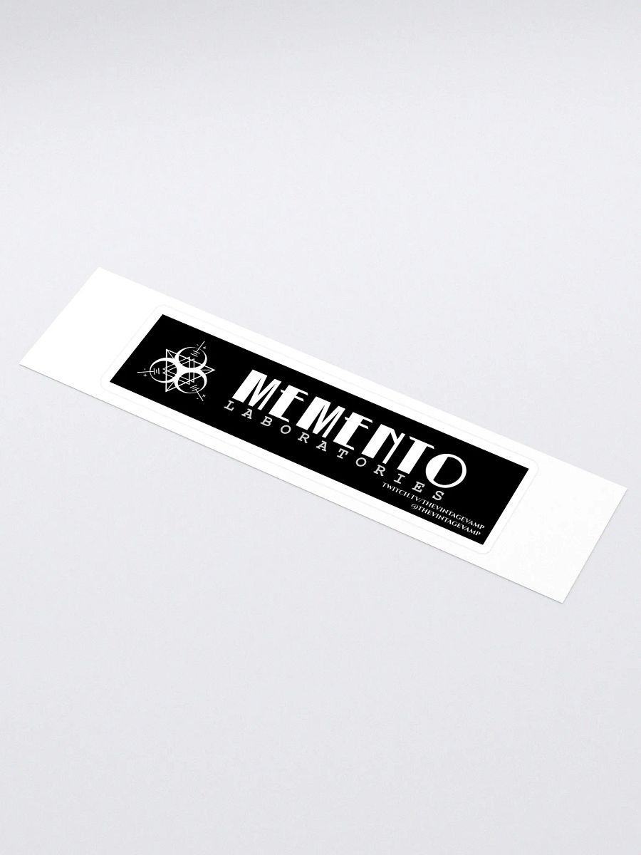 Memento Laboratories Logo [Black] Bumper Sticker product image (1)
