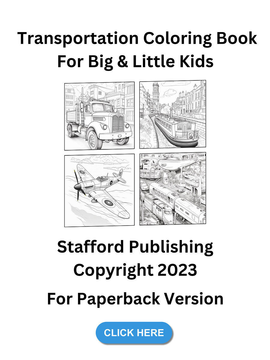 Transportation Coloring Book For Big & Little Kids Printable Version product image (1)
