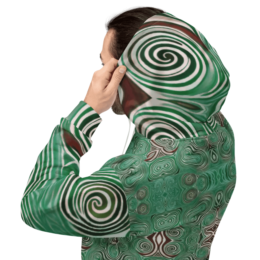 Funky Cool Green Liquid Tie-Dye Hoodie product image (5)