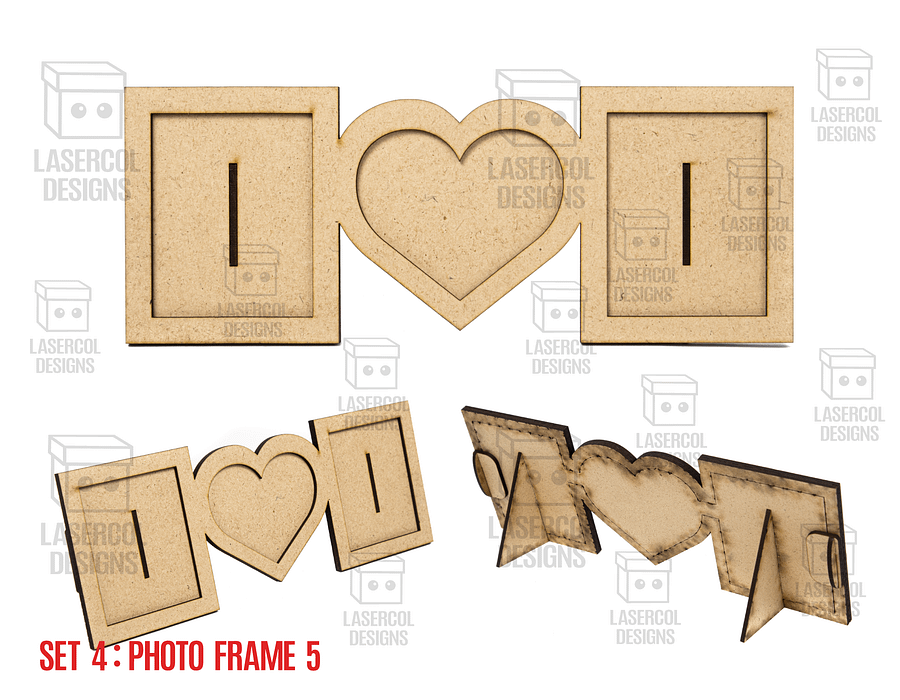Photo Frames Set 4 (5 Styles) - Laser Cut Files product image (6)