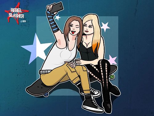 With the legendary @avrillavigne! ❤️

#Rebel_Slasher #AvrilLavigne #PopPunk #Skater #FanArt #Art #DigitalArt #OC #Artist #Cli...