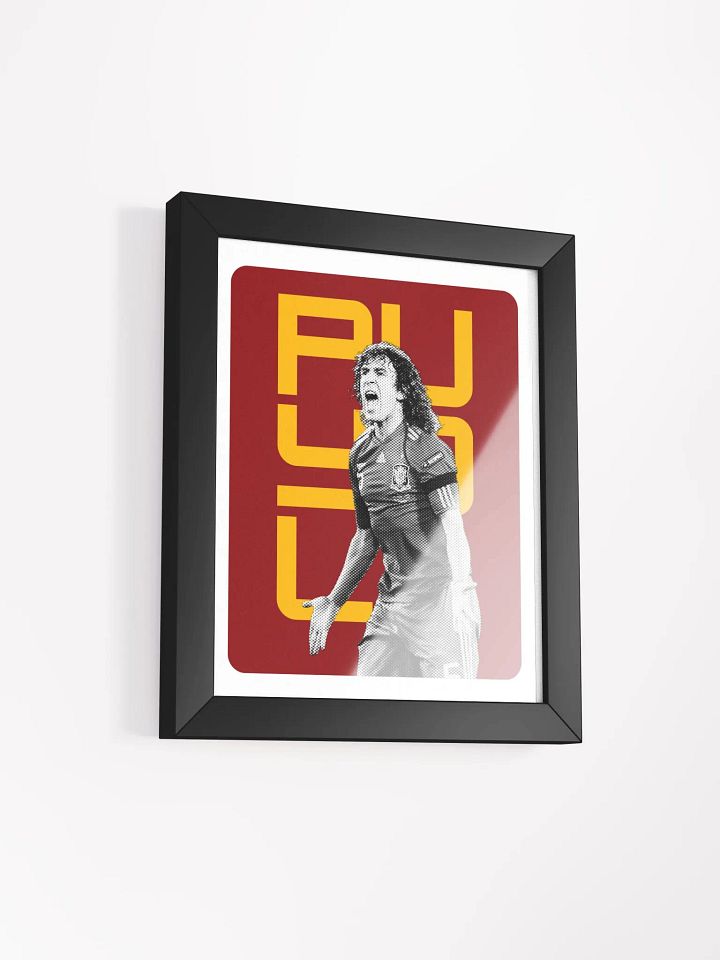 Carles Puyol BW Spain Name Art Framed Print product image (1)