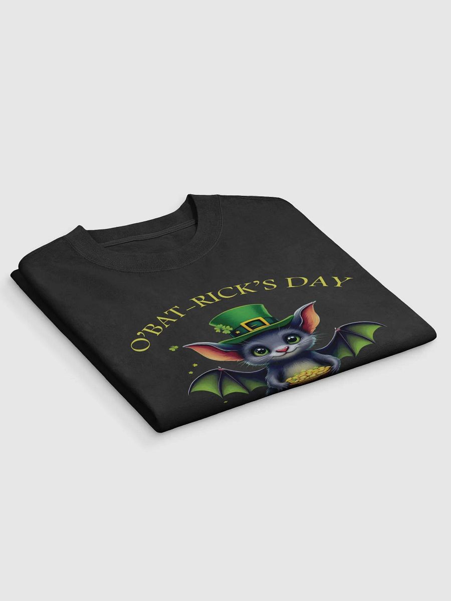 Cute St. Patrick’s Day Bat Oversized Faded T-Shirt – O’Bat-Rick’s Day Funny Irish Design product image (3)