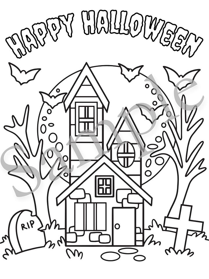 Halloween Colouring Pages - A4 Size product image (1)