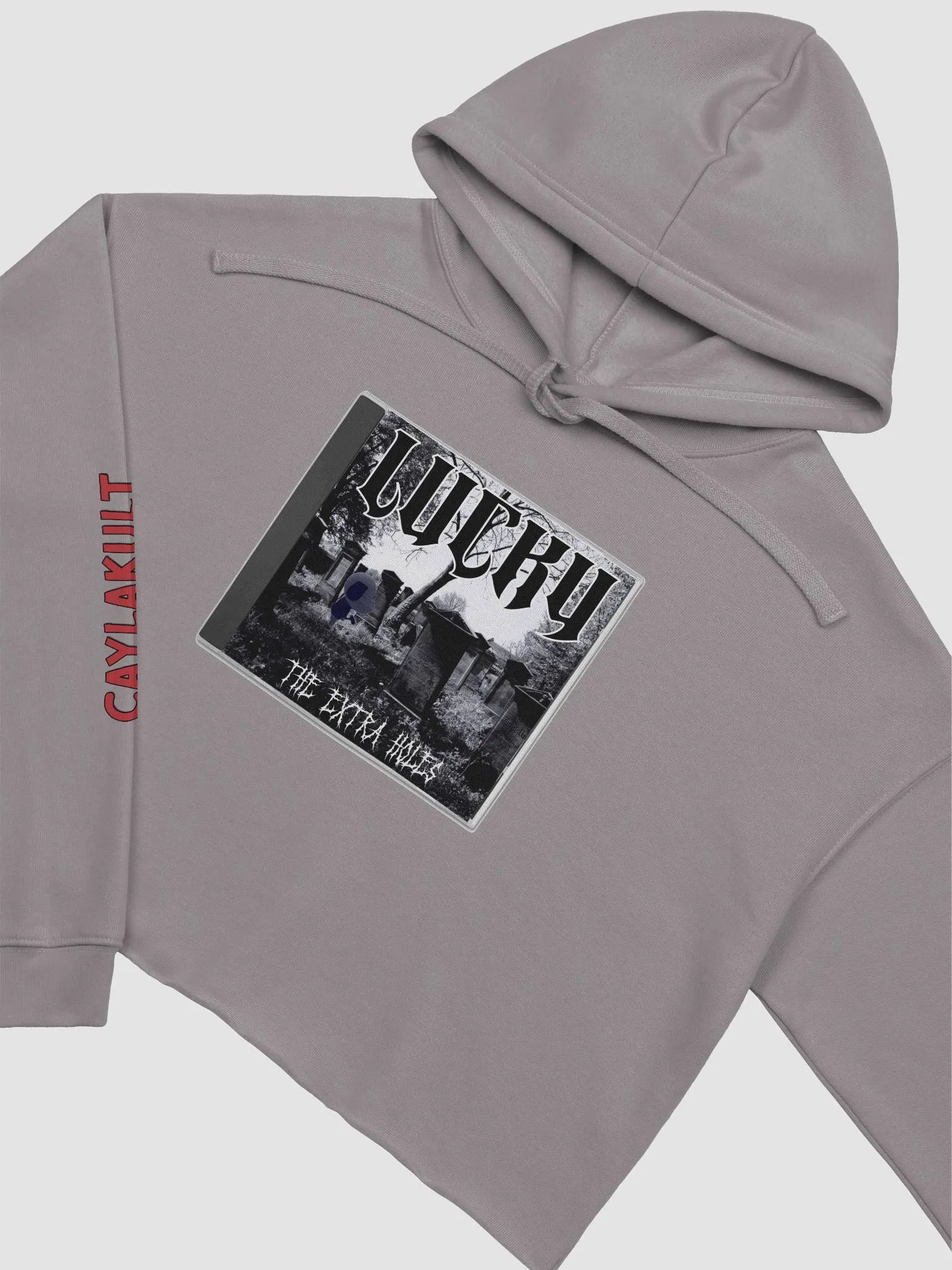 Lucky CD Fleece Cropped Women's Sweatshirt with CaylaKult Sleeve Detail! product image (1)