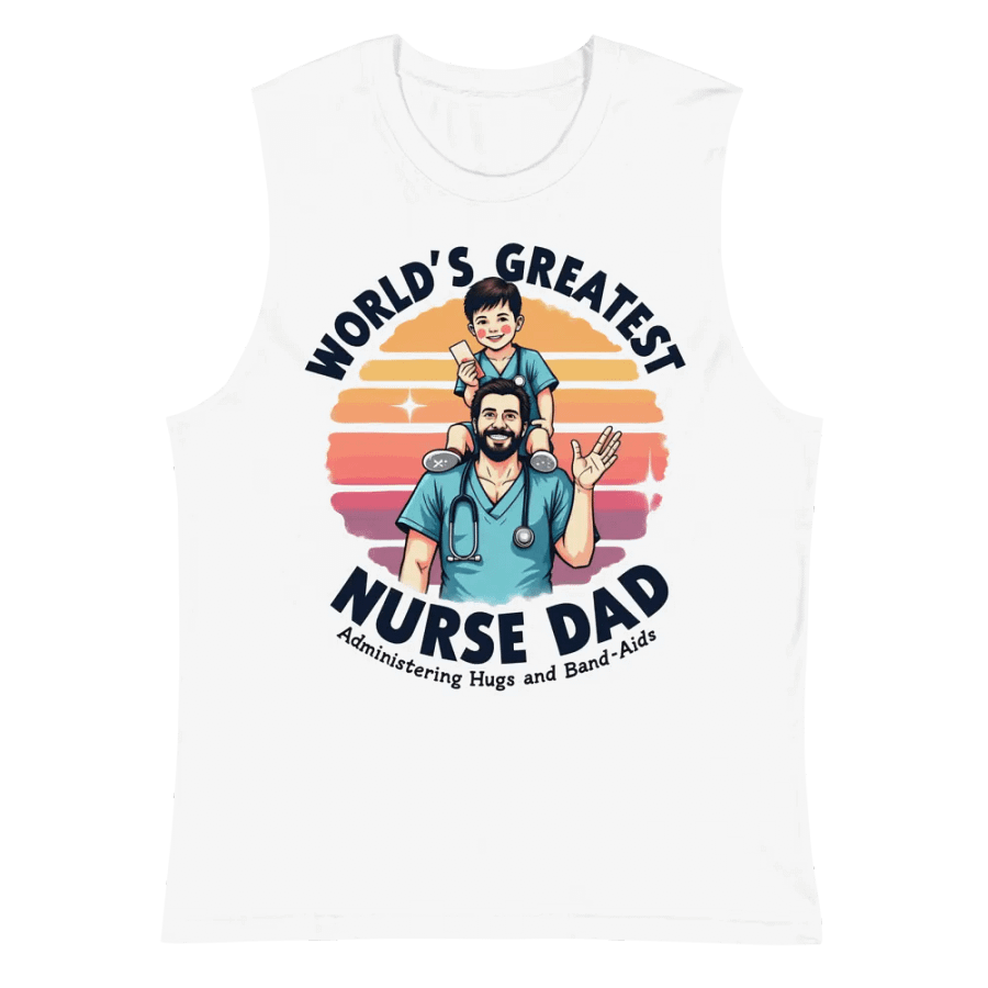 World's Greatest Nurse Dad Muscle Tank product image (2)