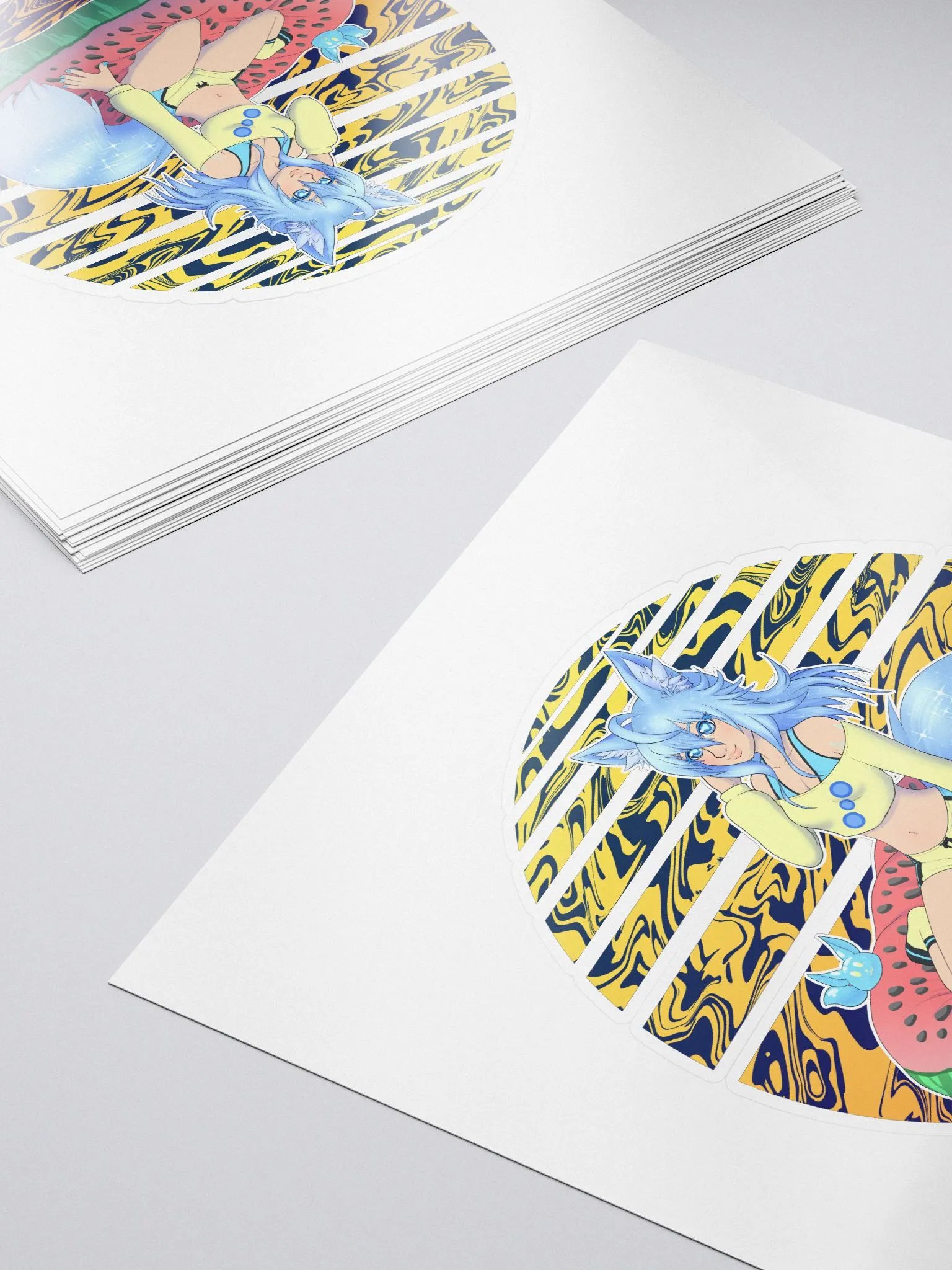 Kokumune Fox Goddess of Water (melon) Alternate Sticker product image (5)