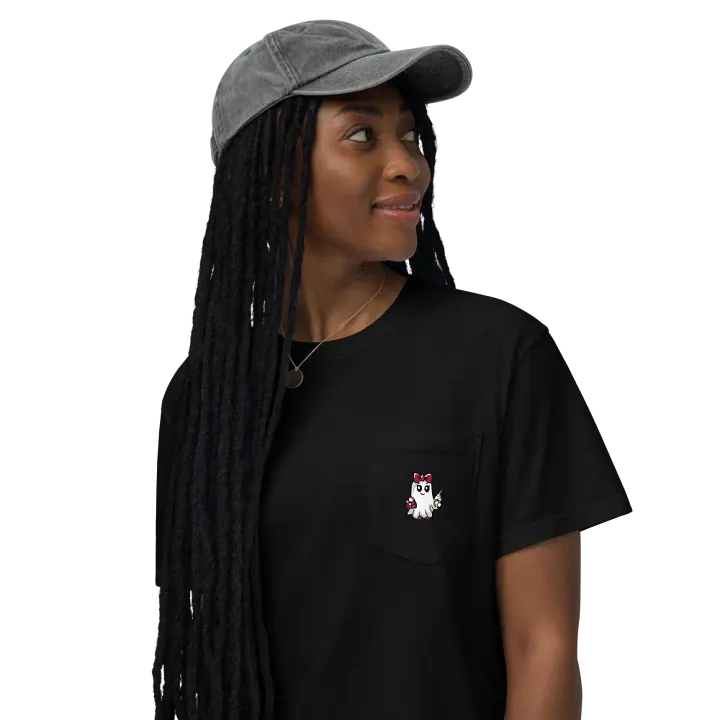 Stylish Ghost Cotton Pocket T-Shirt product image (2)