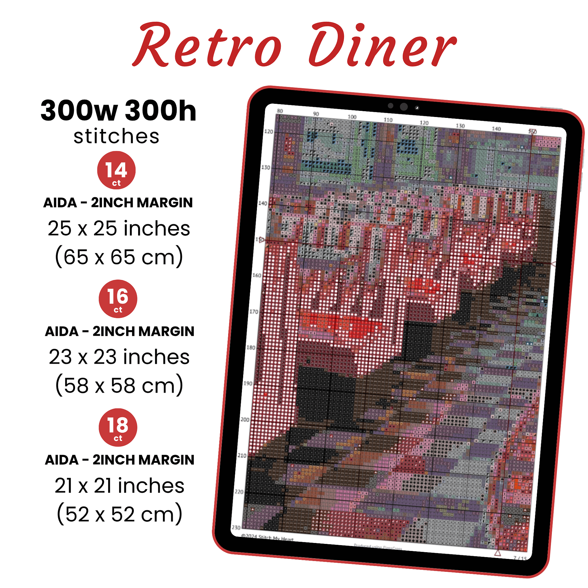 Retro Diner Cross Stitch Pattern product image (2)
