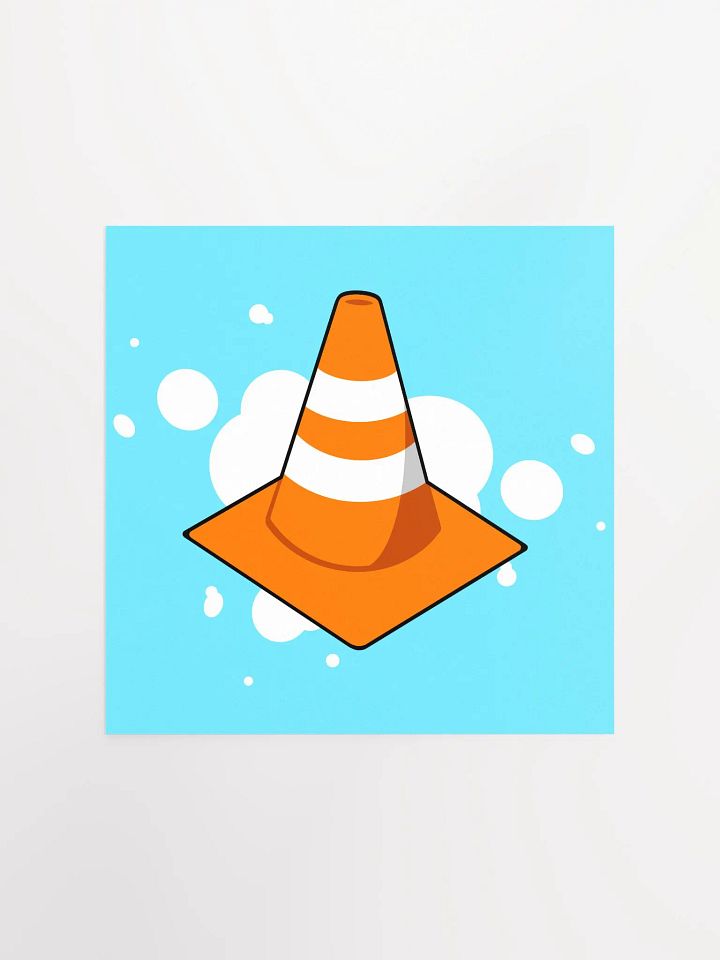 Traffic Cone Splatter Matte Poster Print product image (1)
