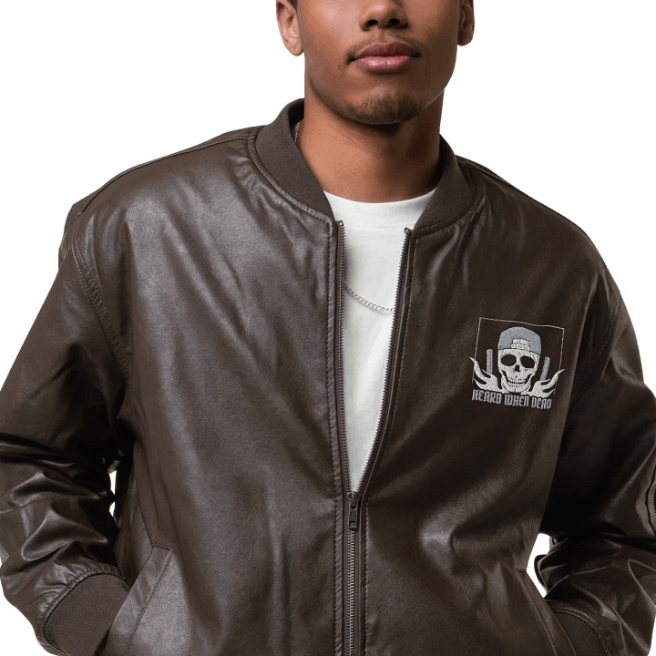 Threadfast Apparel Faux Leather Bomber Jacket (v5) product image (1)