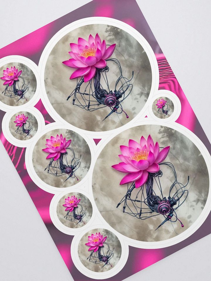 Digital Lotus Sticker Sheet product image (1)