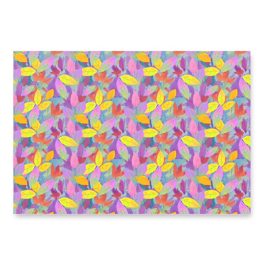 Yellow Pink Leaves Paper sheet product image (3)