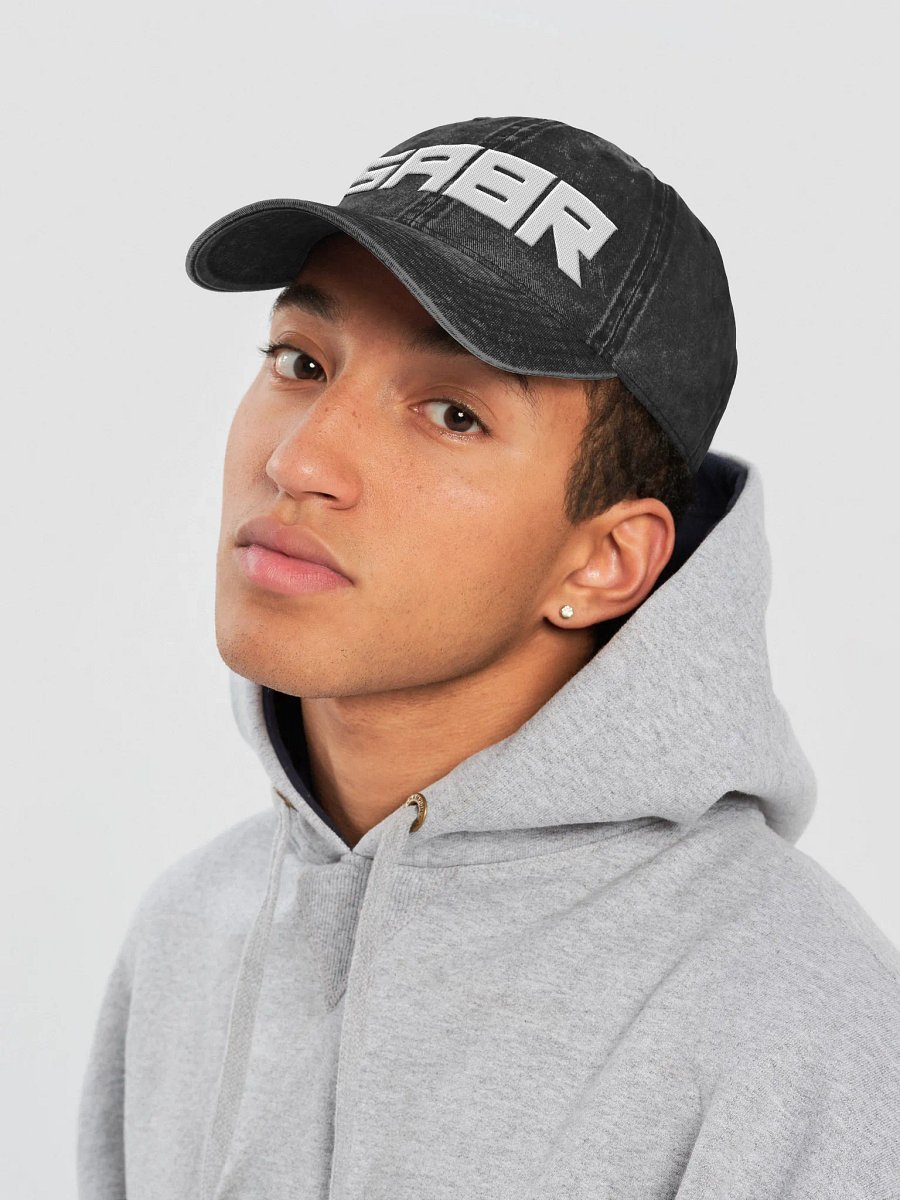 SABR White Logo 100% Cotton Vintage Baseball Hat product image (2)