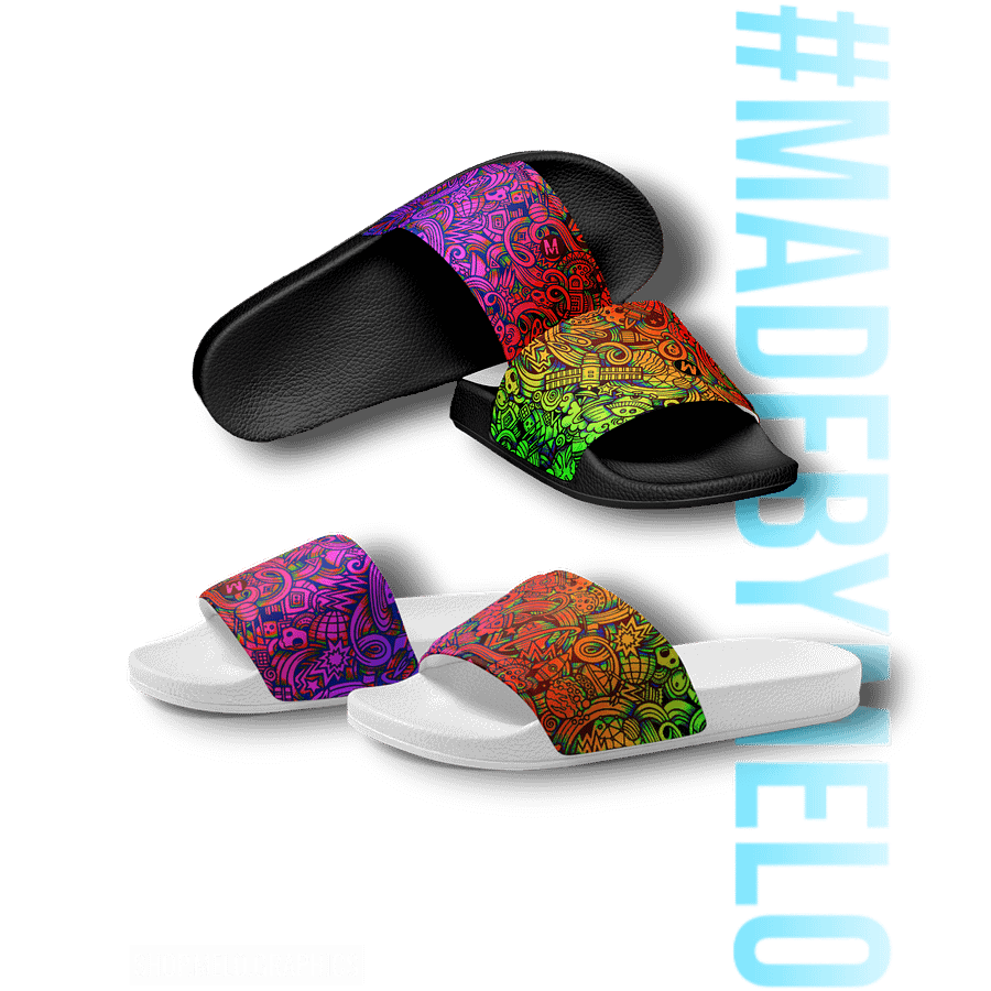 Rainbow Space Scribble - Women's Slides | #MADEBYMELO product image (1)