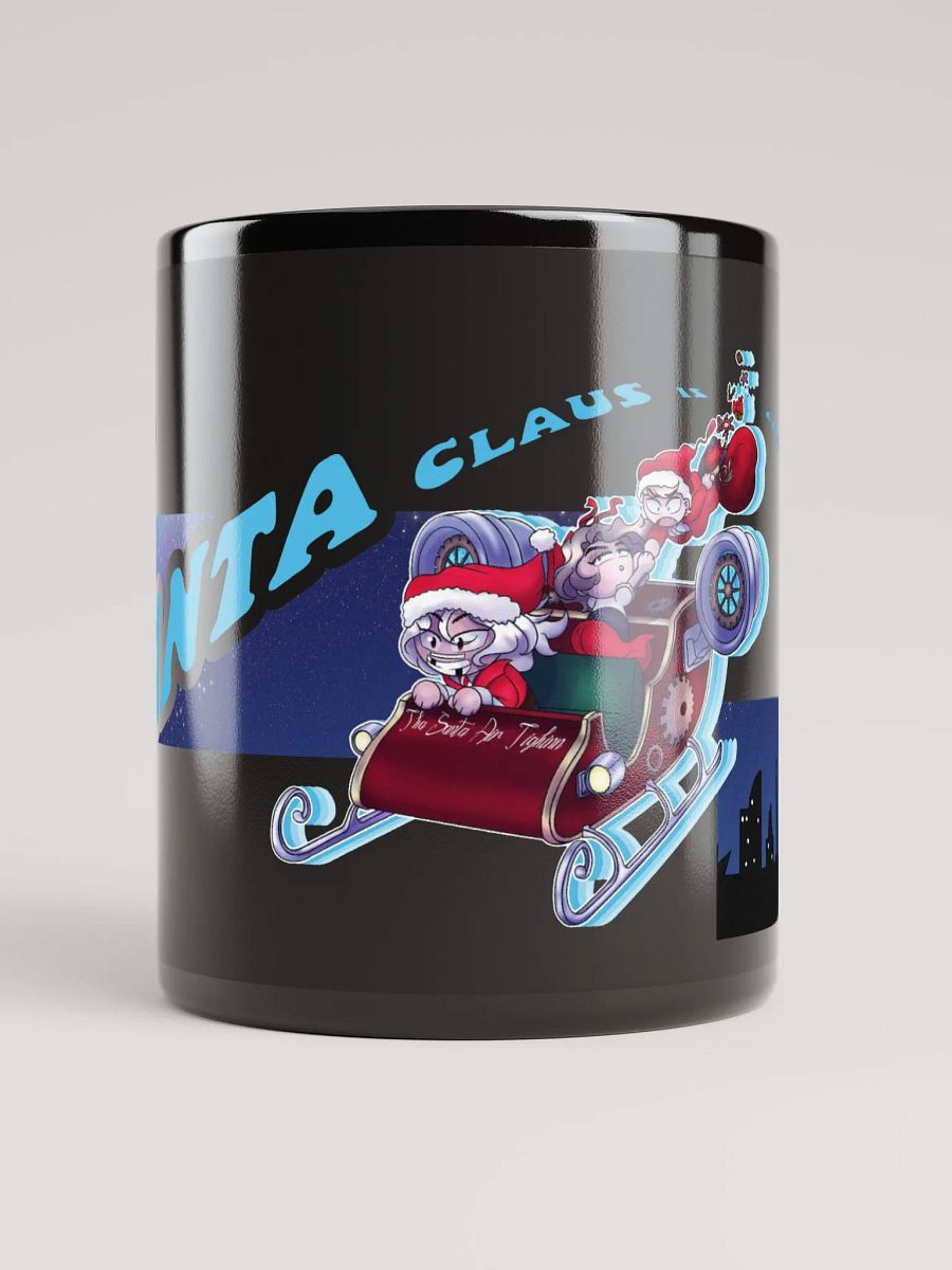 "Santa Claus is coming to town!" Scarvenmot Trio Black Glossy Mug product image (9)