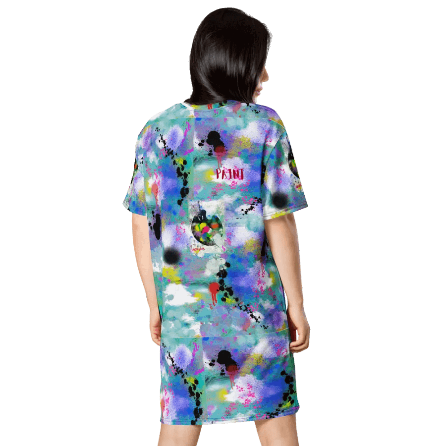 SplatterWear #3 T-Shirt Dress/Aquatic product image (4)