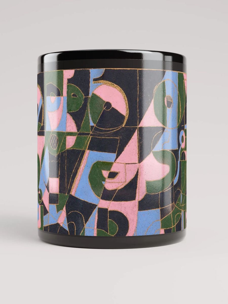opposite dimples in the bored mind of the squid black glossy mug product image (5)