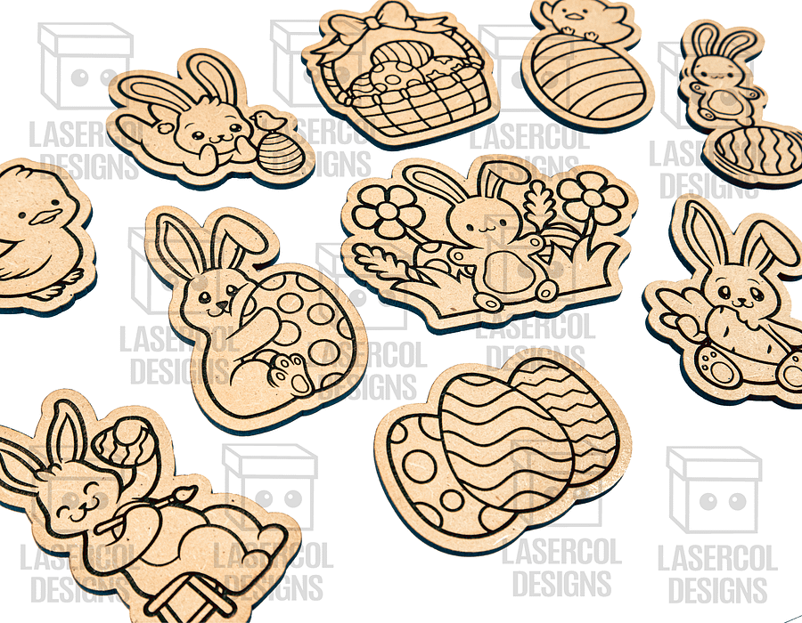 Easter Bunny Paint Kit DIY Cut Outs Set 1 - Laser Cut Files product image (8)