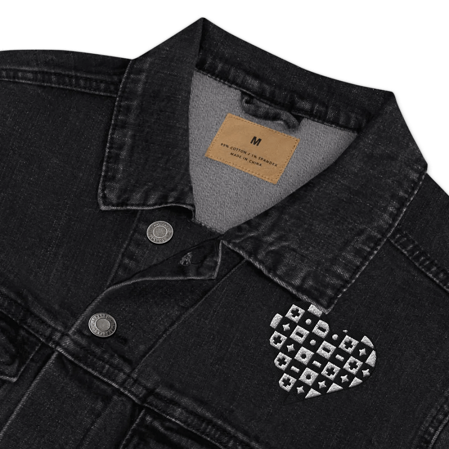 Checkered Heart Denim Jacket product image (5)