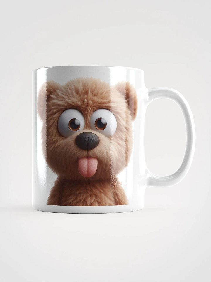 Rude Teddy Bear #Humorous Glossy Mug - White product image (1)