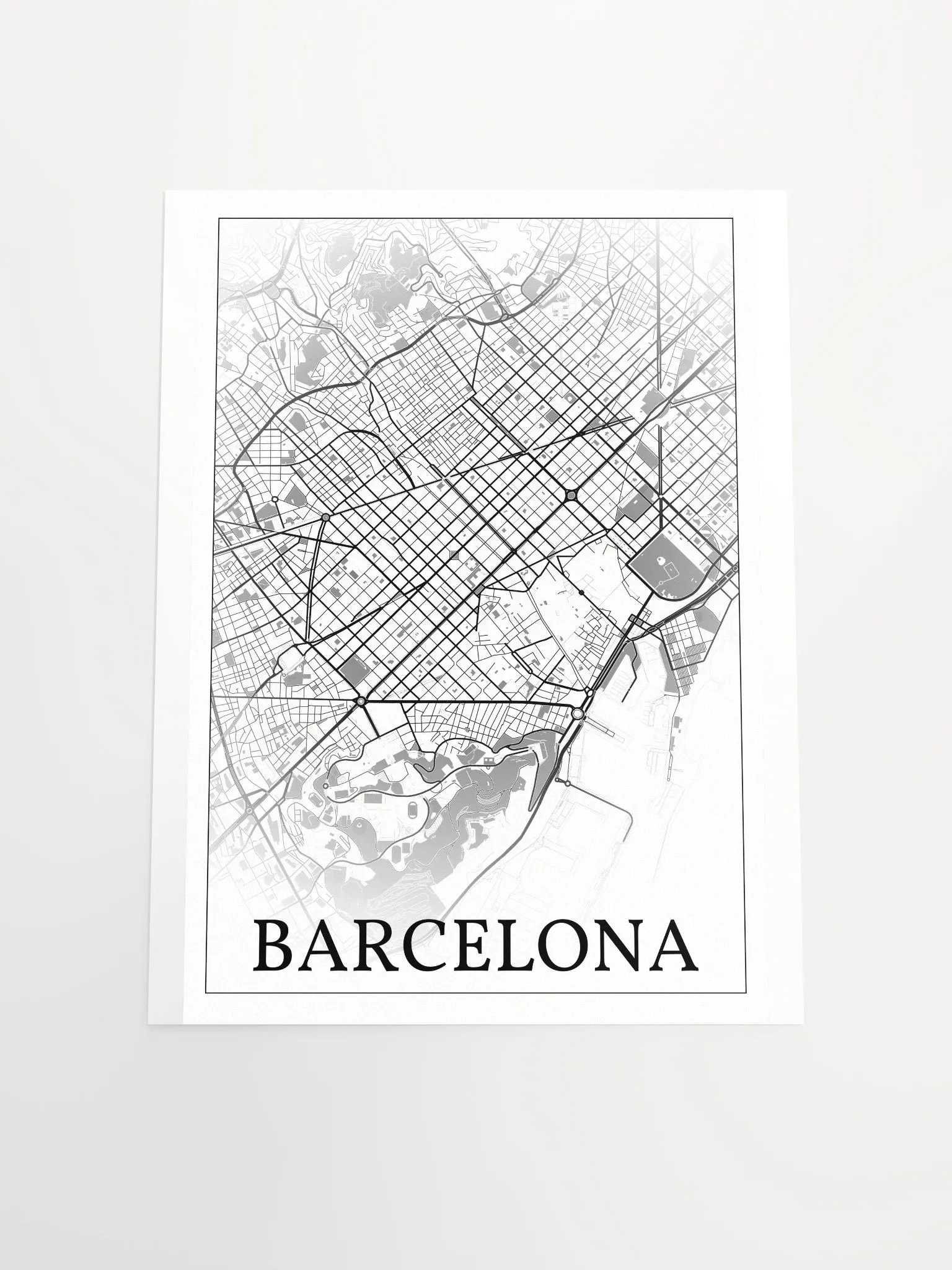 Barcelona, Spain, city map print product image (16)