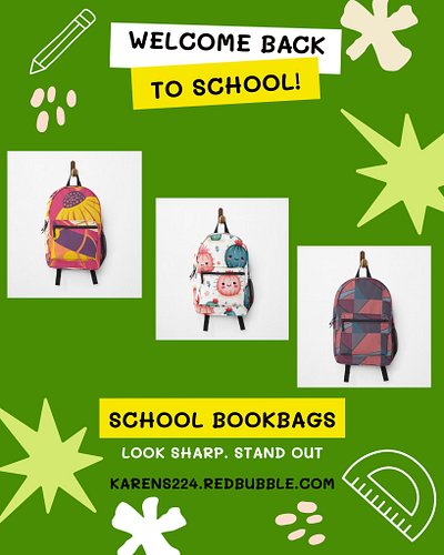 Get ready for school with a stylishly cool new backpack! Vivid all-over design, Internal laptop pocket, External mesh pocket,...