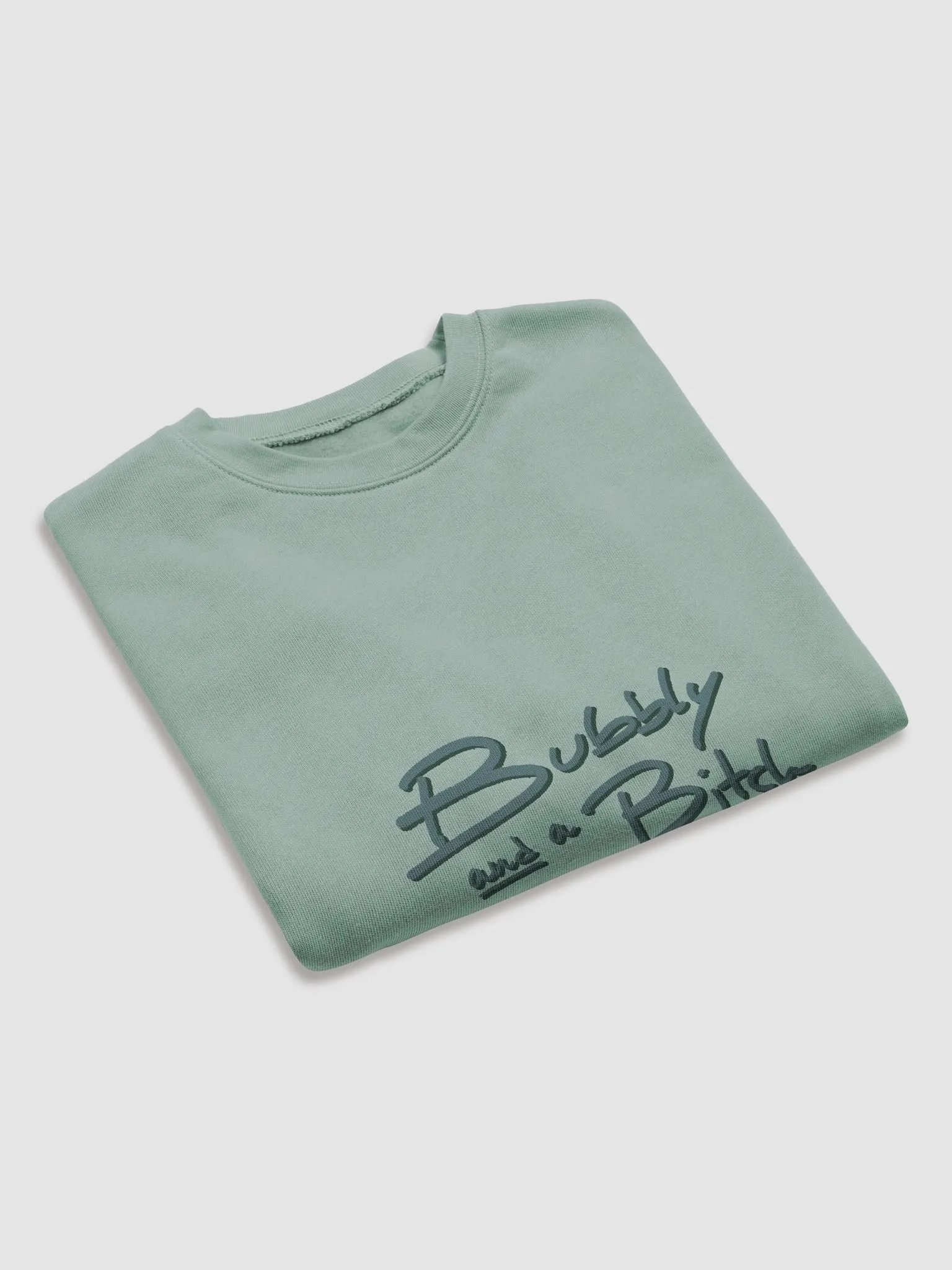 Bubbly and a B*tch (forest shadow design) women's fleece crop sweatshirt product image (15)